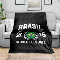 Brasil Flag Brazil Soccer Football Fan Throw Blanket