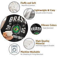 Brasil Flag Brazil Soccer Football Fan Throw Blanket