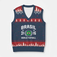 Brasil Flag Brazil Soccer Football Fan V-Neck Knit Sweater Vest