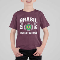 Brasil Flag Brazil Soccer Football Fan T Shirt For Kid
