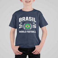 Brasil Flag Brazil Soccer Football Fan T Shirt For Kid