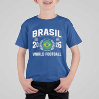 Brasil Flag Brazil Soccer Football Fan T Shirt For Kid