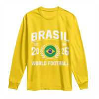 Brasil Flag Brazil Soccer Football Fan Long Sleeve Shirt