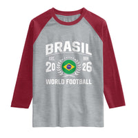 Brasil Flag Brazil Soccer Football Fan Raglan Shirt