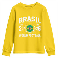 Brasil Flag Brazil Soccer Football Fan Youth Sweatshirt