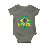 Brazil Soccer Fan Brasil Flag Baby Onesie Brazilian Football Game Day Supporter