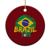 Brazil Soccer Fan Brasil Flag Ceramic Ornament Brazilian Football Game Day Supporter