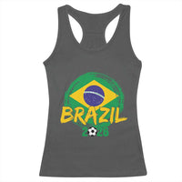 Brazil Soccer Fan Brasil Flag Racerback Tank Top Brazilian Football Game Day Supporter