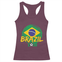 Brazil Soccer Fan Brasil Flag Racerback Tank Top Brazilian Football Game Day Supporter