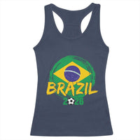 Brazil Soccer Fan Brasil Flag Racerback Tank Top Brazilian Football Game Day Supporter