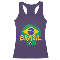 Brazil Soccer Fan Brasil Flag Racerback Tank Top Brazilian Football Game Day Supporter