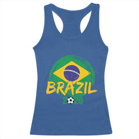 Brazil Soccer Fan Brasil Flag Racerback Tank Top Brazilian Football Game Day Supporter