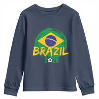 Brazil Soccer Fan Brasil Flag Youth Sweatshirt Brazilian Football Game Day Supporter