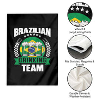Brazil Drinking Team Garden Flag Funny Brazilian Flag Beer Party Gift