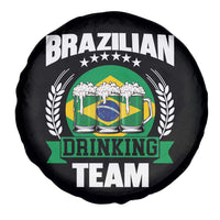 Brazil Drinking Team Spare Tire Cover Funny Brazilian Flag Beer Party Gift