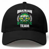 Brazil Drinking Team Baseball Cap Funny Brazilian Flag Beer Party Gift