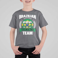 Brazil Drinking Team T Shirt For Kid Funny Brazilian Flag Beer Party Gift