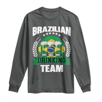 Brazil Drinking Team Long Sleeve Shirt Funny Brazilian Flag Beer Party Gift