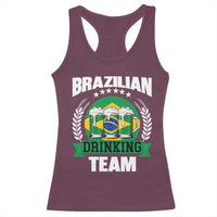 Brazil Drinking Team Racerback Tank Top Funny Brazilian Flag Beer Party Gift