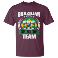 Brazil Drinking Team T Shirt Funny Brazilian Flag Beer Party Gift