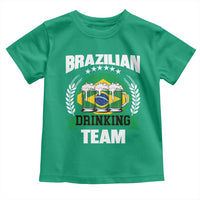 Brazil Drinking Team Toddler T Shirt Funny Brazilian Flag Beer Party Gift