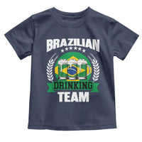 Brazil Drinking Team Toddler T Shirt Funny Brazilian Flag Beer Party Gift