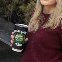 Brazil Drinking Team Tumbler Cup Funny Brazilian Flag Beer Party Gift