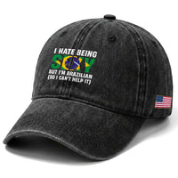 I Hate Being Sexy But I'm Brazilian Brazil Washed Cotton Baseball Cap Funny Sarcastic National Pride