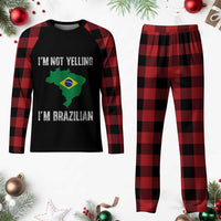 I'm Not Yelling I'm Brazilian Plaid Pajama Set Funny Brazil Pride