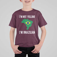 I'm Not Yelling I'm Brazilian T Shirt For Kid Funny Brazil Pride