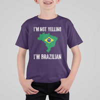 I'm Not Yelling I'm Brazilian T Shirt For Kid Funny Brazil Pride