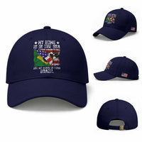Brazilian American Patriot Heart Is From Brazil Flag Baseball Cap