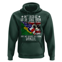Brazilian American Patriot Heart Is From Brazil Flag Hoodie