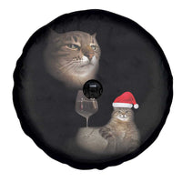 Funny Cat Christmas Spare Tire Cover Cats Drinking Wine Oddly Specific Meme - Wonder Print Shop