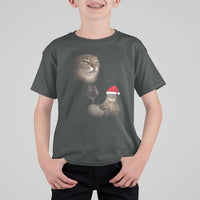Funny Cat Christmas T Shirt For Kid Cats Drinking Wine Oddly Specific Meme - Wonder Print Shop