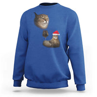 Funny Cat Christmas Sweatshirt Cats Drinking Wine Oddly Specific Meme - Wonder Print Shop