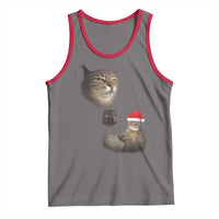 Funny Cat Christmas Tank Top Cats Drinking Wine Oddly Specific Meme - Wonder Print Shop