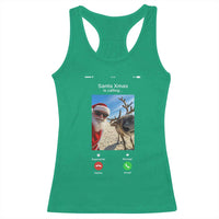 Santa Christmas Meme Racerback Tank Top Reindeer Video Call - Wonder Print Shop