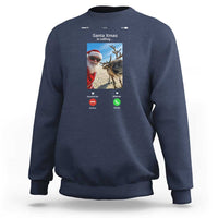 Santa Christmas Meme Sweatshirt Reindeer Video Call - Wonder Print Shop