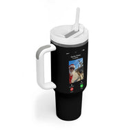 Santa Christmas Meme Tumbler With Handle Reindeer Video Call - Wonder Print Shop