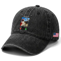 Santa Christmas Meme Washed Cotton Baseball Cap Reindeer Video Call