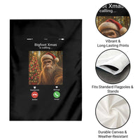 Funny Bigfoot Christmas Garden Flag Sasquatch Video Call Meme - Wonder Print Shop