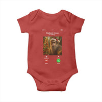 Funny Bigfoot Christmas Baby Onesie Sasquatch Video Call Meme - Wonder Print Shop