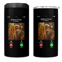 Funny Bigfoot Christmas 4 in 1 Can Cooler Tumbler Sasquatch Video Call Meme - Wonder Print Shop