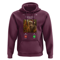 Funny Bigfoot Christmas Hoodie Sasquatch Video Call Meme - Wonder Print Shop