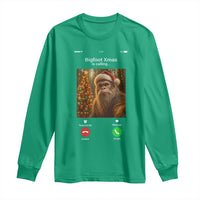 Funny Bigfoot Christmas Long Sleeve Shirt Sasquatch Video Call Meme - Wonder Print Shop