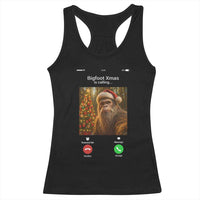 Funny Bigfoot Christmas Racerback Tank Top Sasquatch Video Call Meme - Wonder Print Shop