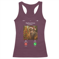 Funny Bigfoot Christmas Racerback Tank Top Sasquatch Video Call Meme - Wonder Print Shop