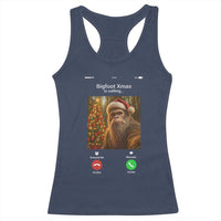 Funny Bigfoot Christmas Racerback Tank Top Sasquatch Video Call Meme - Wonder Print Shop
