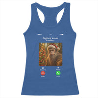 Funny Bigfoot Christmas Racerback Tank Top Sasquatch Video Call Meme - Wonder Print Shop